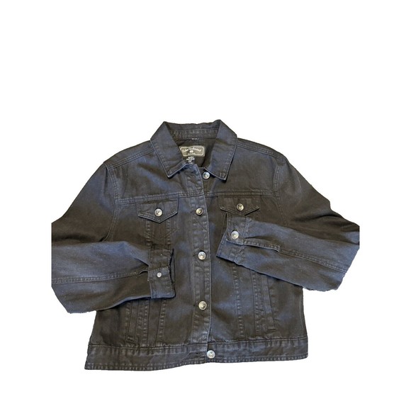 Vintag  Ecko Unltd  Denim‎ FADED BLCACK Jacket Women’s Size XL - Picture 2 of 4